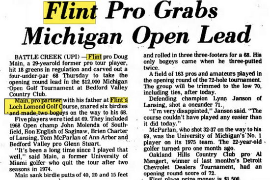 Loch Lomond Golf Club - Aug 1975 Article On Doug Main (newer photo)